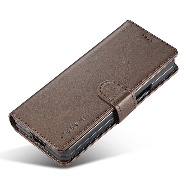 LC.IMEEKE Galaxy Z Fold 5 Fodral Läder Brun