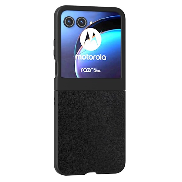 Motorola Razr 50 5G Mobilskal Läder Svart