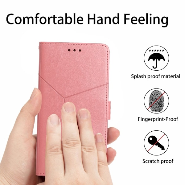 Motorola Edge 30 Fusion 5G Fodral Y-Shape Läder Roséguld