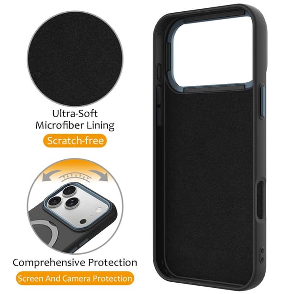 iPhone 17 Pro Max Skal MagSafe Kickstand Hybrid Svart