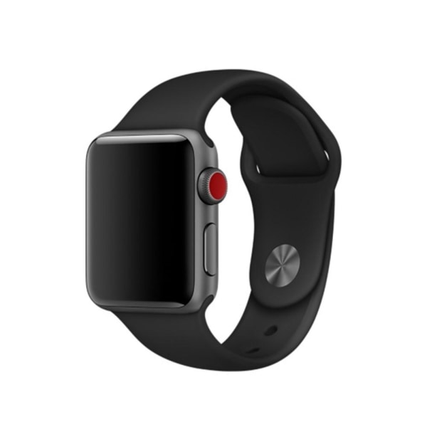 Silikon Armband Apple Watch 41/40/38 mm (S/M) - Svart Black Svart