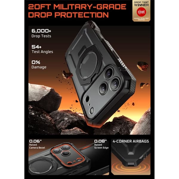 Supcase iPhone 17 Pro Skal MagSafe Unicorn Beetle Grip Pro Svart