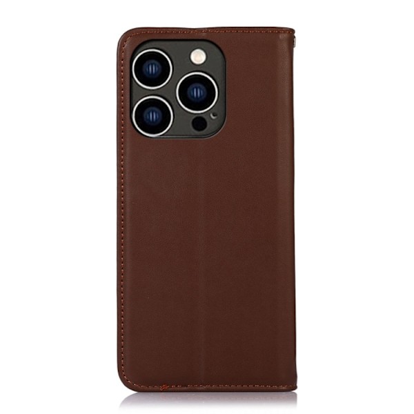 KHAZNEH iPhone 15 Pro Max Fodral Äkta Läder Brun