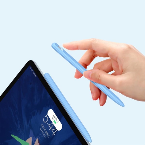 Apple Pen 2 Skal Liquid Silikon Anti-Slip Mörk Blå