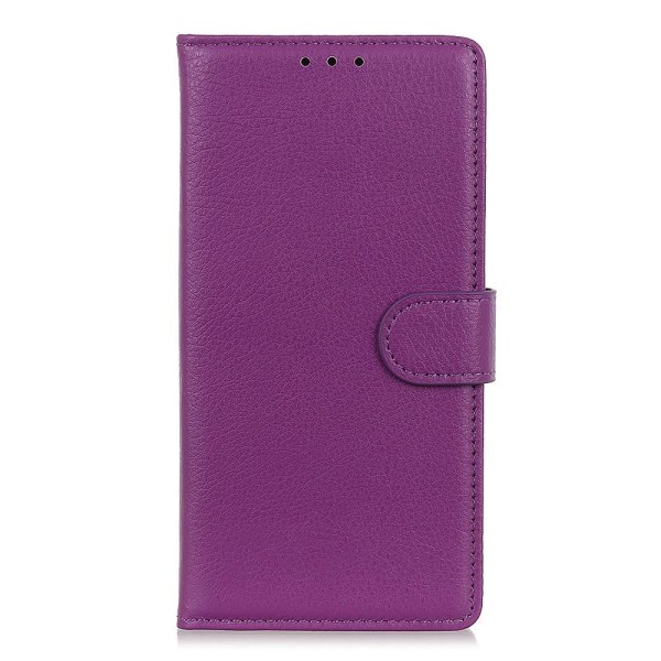 Samsung Galaxy A20s - Litchi Plånboksfodral - Lila Purple Lila