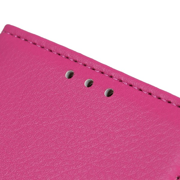 OnePlus 8T / 8T+ - Litchi Läder Fodral - Rosa Pink Rosa