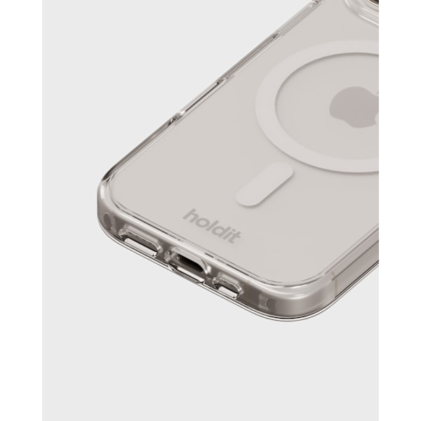 holdit iPhone 16 Pro Mobilskal MagSafe Vit/Transparent