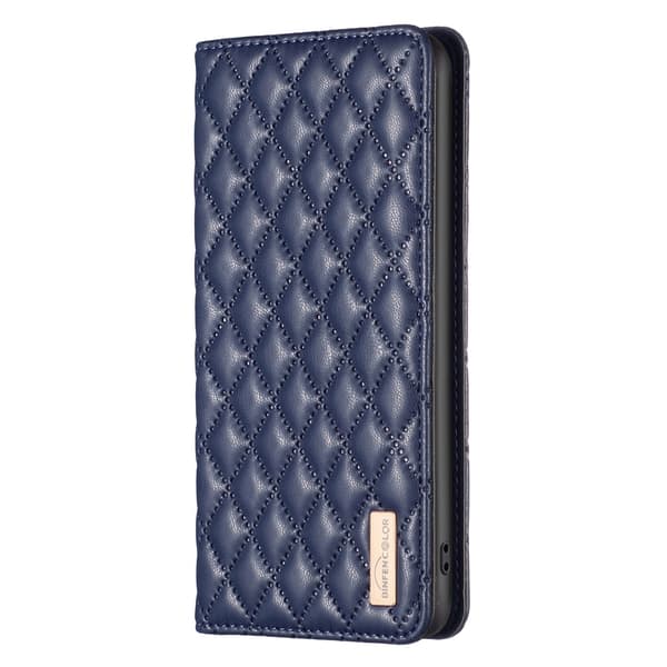 BINFEN iPhone Air Fodral Diamond Flip Läder Blå