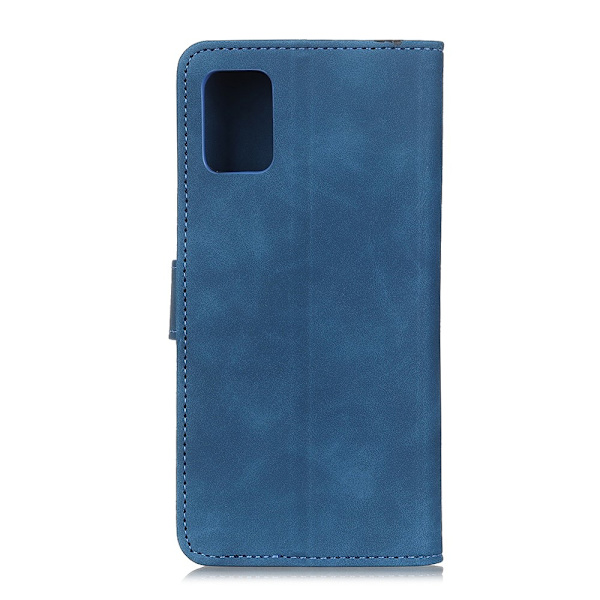 Samsung Galaxy A72 - KHAZNEH Retro Läder Fodral - Blå Blue Blå