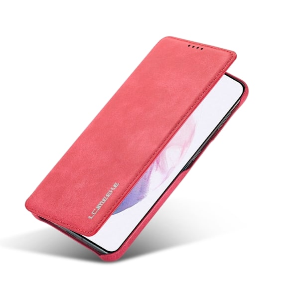 LC.IMEEKE Samsung Galaxy S22 Fodral Flip Retro Röd