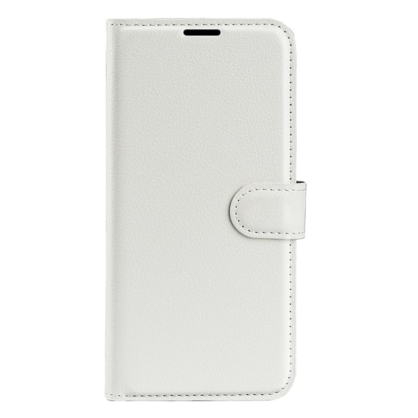 Motorola Moto G04 4G/G24 4G Fodral Litchi Läder Vit