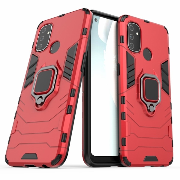 OnePlus Nord N100 - Hybrid Ring Skal - Röd Red Röd