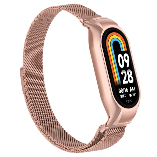 Xiaomi Smart Band 9/8 Armband Milanese Loop Metall Roséguld