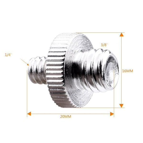 3/8" Till 1/4" Skruv Adapter För Kamera