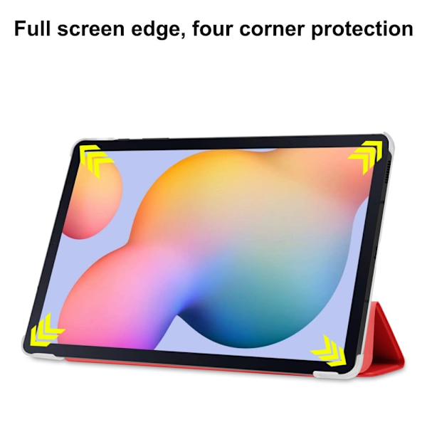 Samsung Galaxy Tab A7 10.4 Fodral Tri-Fold Röd Red Röd