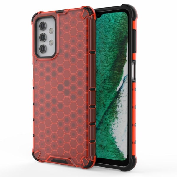 Samsung Galaxy A32 5G - Armor Honeycomb Textur Skal - Röd Red Röd