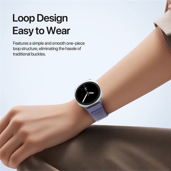 DUX DUCIS Galaxy Watch 8 46/44/40 mm Armband Nylon Loop Lila
