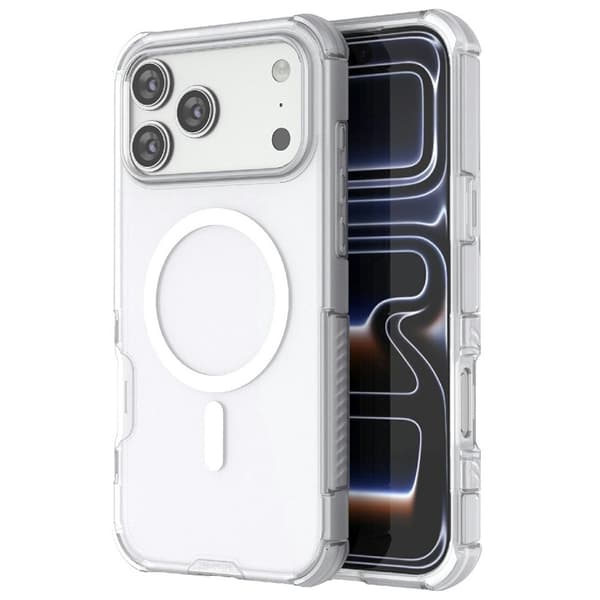 iPhone 18 Pro/17 Pro Skal MagSafe Shockproof Hybrid Vit
