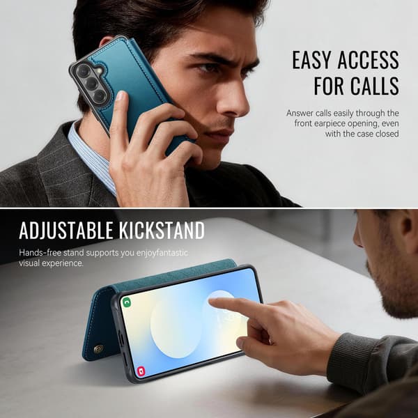 CASEME Samsung Galaxy S26 Skal RFID Plånbok Blå