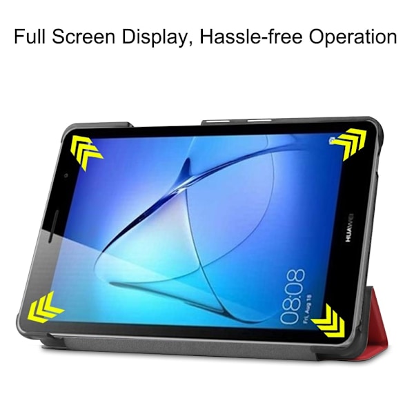 Huawei MatePad T8 - Tri-Fold Fodral - Röd Red Röd