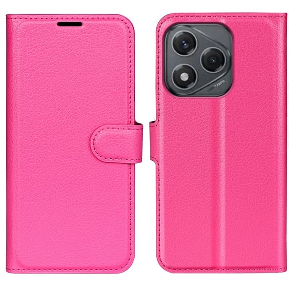 Honor 400 Smart Fodral Litchi Läder Rosa