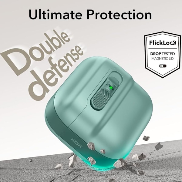 ESR AirPods 4 Skal MagSafe Pulse HaloLock Grön