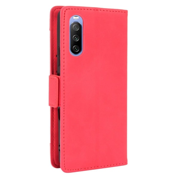 Sony Xperia 10 III - Fodral Med Avtagbart Kortfodral - Röd Röd