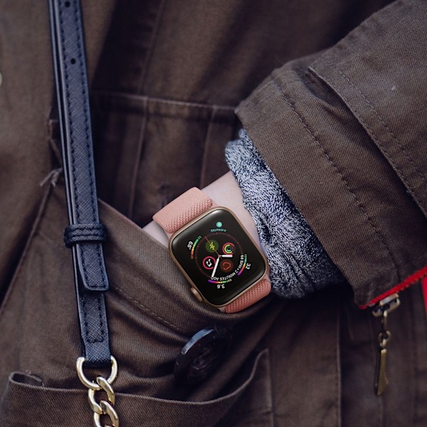 Tech-Protect Justerbart Nylonarmband Apple Watch 38/40/41 Rosa
