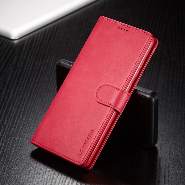 Samsung Galaxy A72 - LC.IMEEKE Läder Fodral - Röd/Rosa Röd/Rosa Röd/Rosa