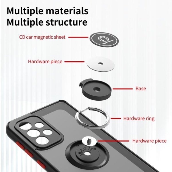Samsung Galaxy A33 5G Skal Hybrid Ring Svart