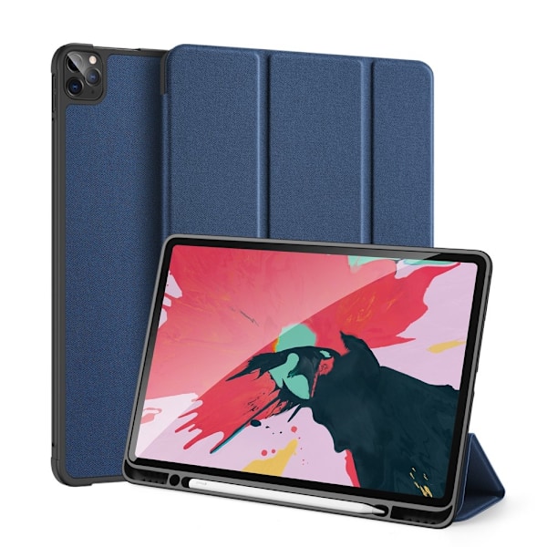 iPad Pro 12.9 2018/2020/2021 DUX DUCIS DOMO Series Tri-Fold Fodral - Mörk Blå DarkBlue Mörk Blå