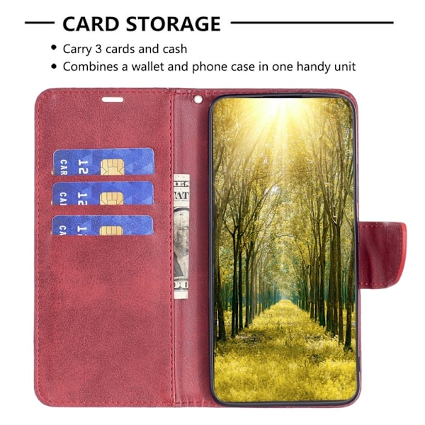 Samsung Galaxy A34 5G Fodral Solid Shark Läder Röd