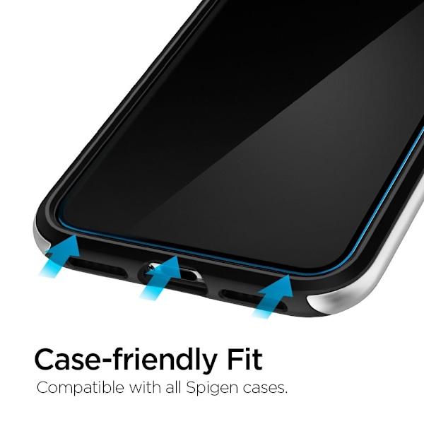 Spigen iPhone 11/ XR 2-PACK ALM Glas.tR Slim Härdat Glas