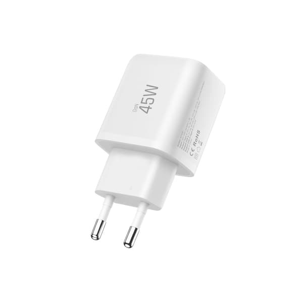 Tech-Protect 45W PD QC3.0 Väggladdare USB-C / USB-A Vit