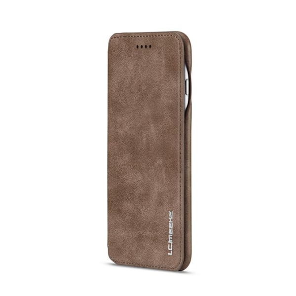 iPhone 6/6S - LC.IMEEKE Retro Läder Fodral - Brun Brown Brun