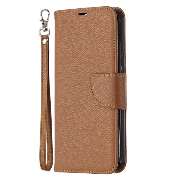 iPhone 12 Pro Max - Litchi Fodral - Brun Brown Brun