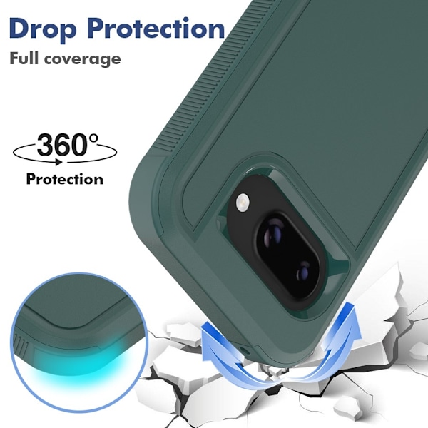 Google Pixel 9a Skal Extreme Shockproof Hybrid Grön