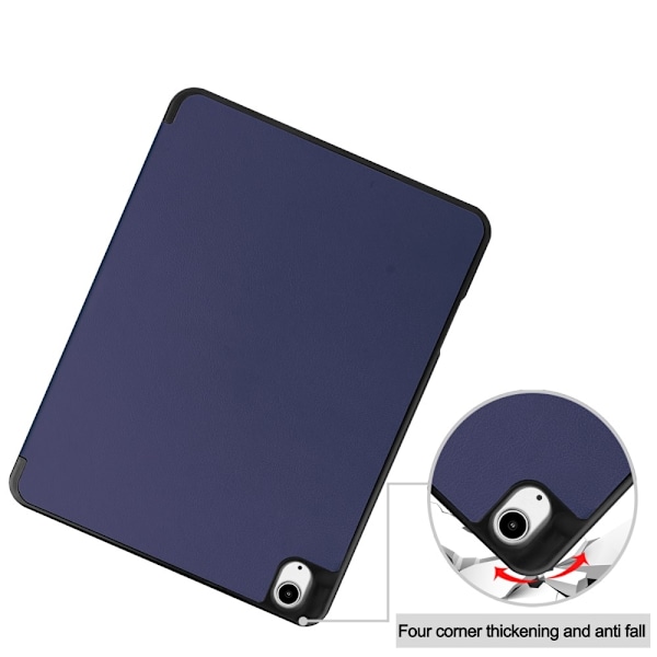 iPad Air 13 2025/2024 Fodral Tri-Fold Pennhållare Mörk Blå