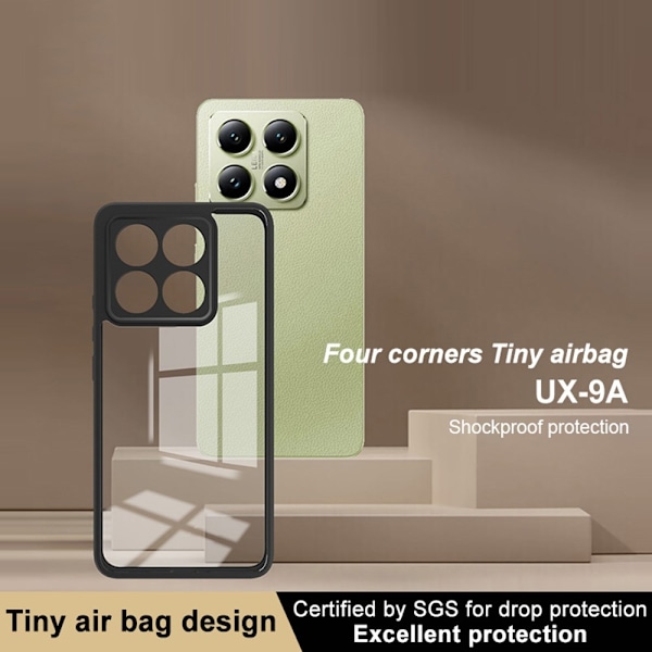 IMAK Xiaomi 14T Skal Hybrid Transparent / Svart