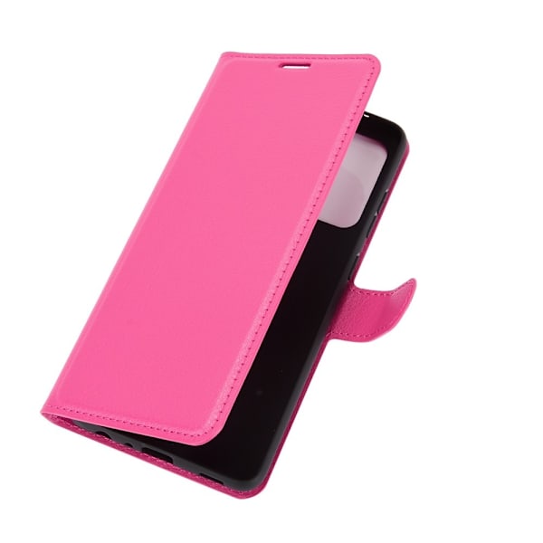 Samsung Galaxy A72 - Litchi Läder Fodral - Rosa Pink Rosa