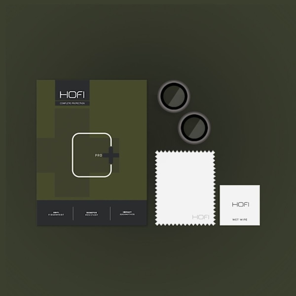 HOFI iPhone 15/15 Plus/14/14 Plus Linsskydd CamRing Pro+ Svart