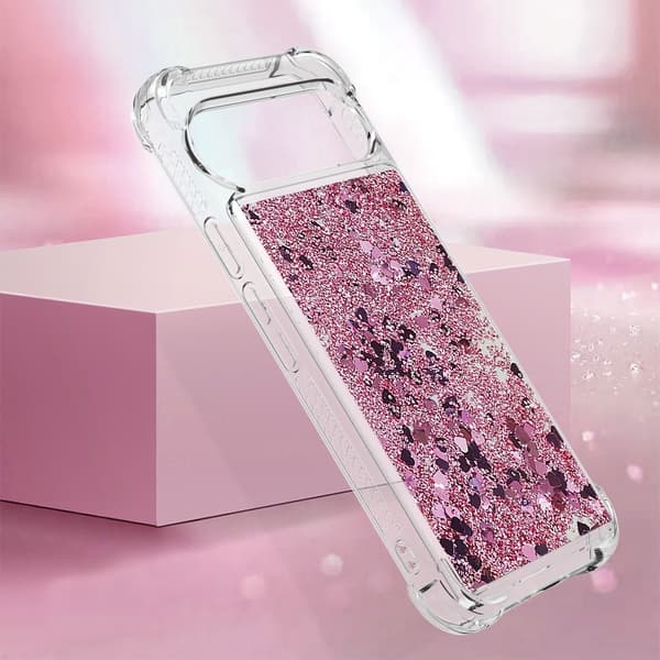 Google Pixel 10 / 10 Pro Skal Glitter Quicksand Roséguld