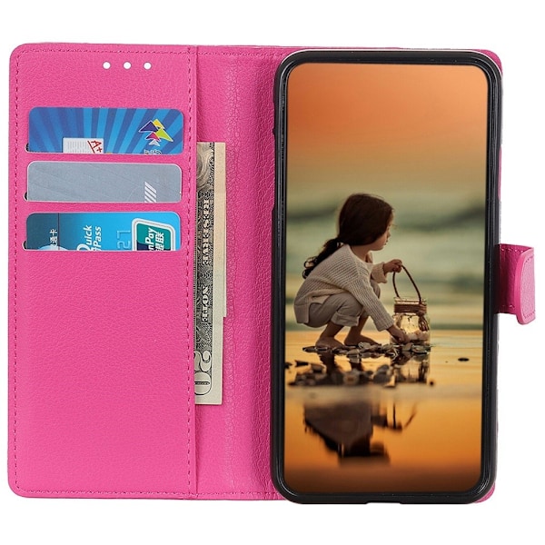 OnePlus Nord 2T 5G Fodral Litchi Läder Rosa