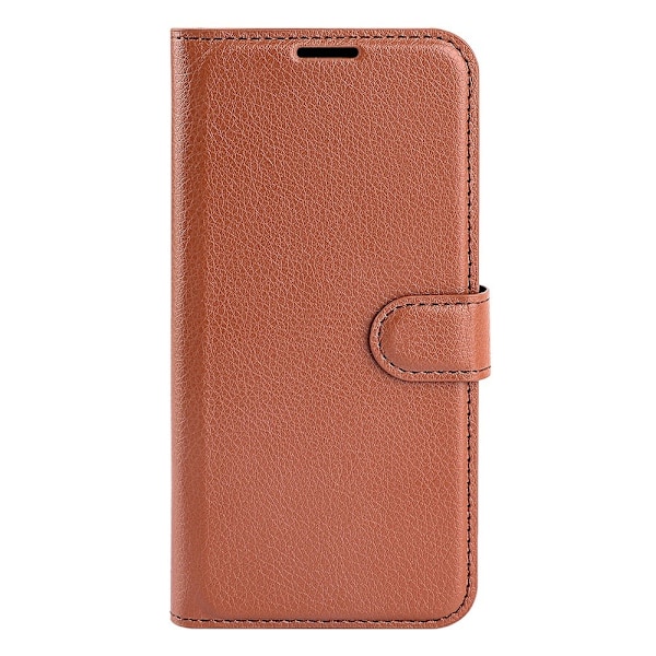 Sony Xperia 10 IV Fodral Litchi Läder Brun