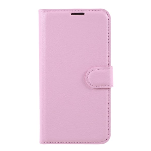 iPhone Xs Max Fodral Litchi Läder Ljus Rosa