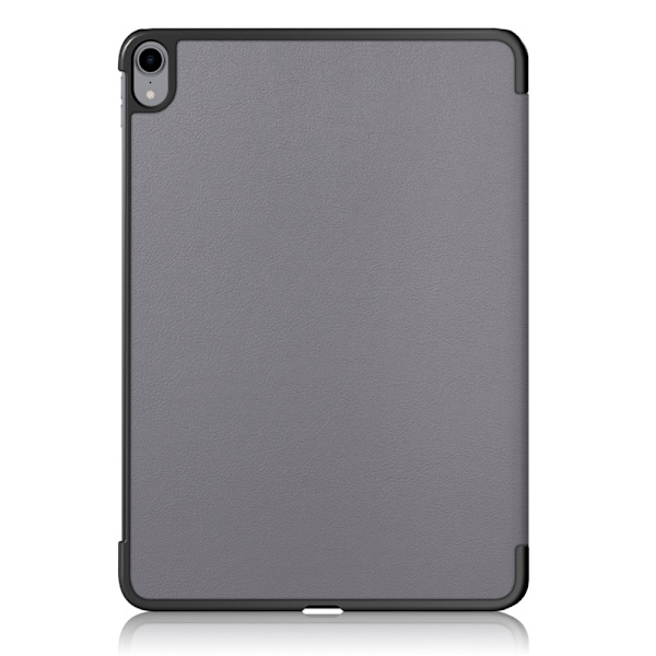 iPad Air 2025-2020 Fodral Tri-Fold Litchi Grå Grey Grå