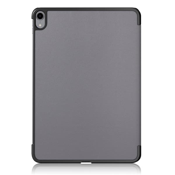 iPad Air 2026-2020 Fodral Tri-Fold Litchi Grå Grey Grå