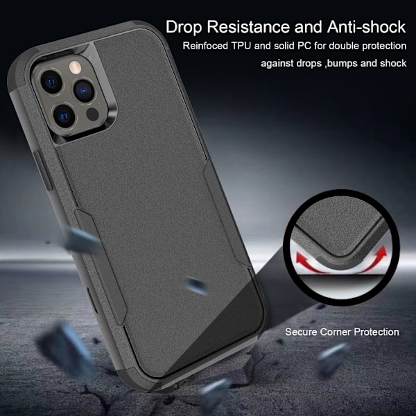 iPhone 14 Pro Max Skal Shockproof Hybrid Svart