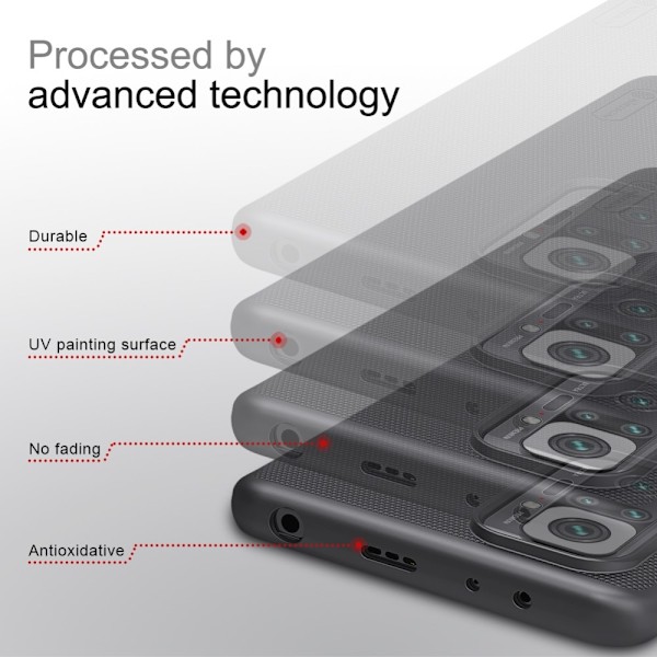 Xiaomi Redmi Note 10 Pro - NILLKIN Shield Frostat Skal - Svart Svart