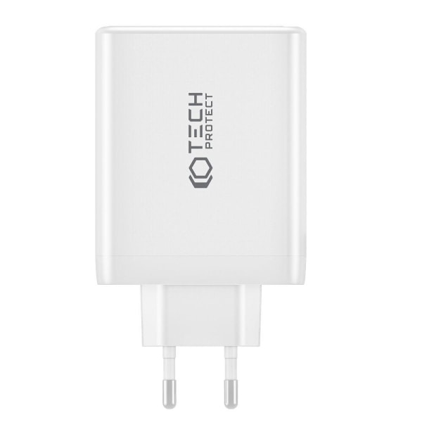 Tech-Protect 100W GaN PD/QC Väggladdare 3x USB-C 1x USB-A Vit